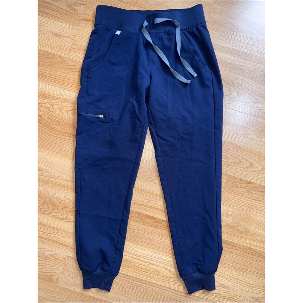 Figs Navy Jogger Pants Drawstring High Waist XXXS Petite